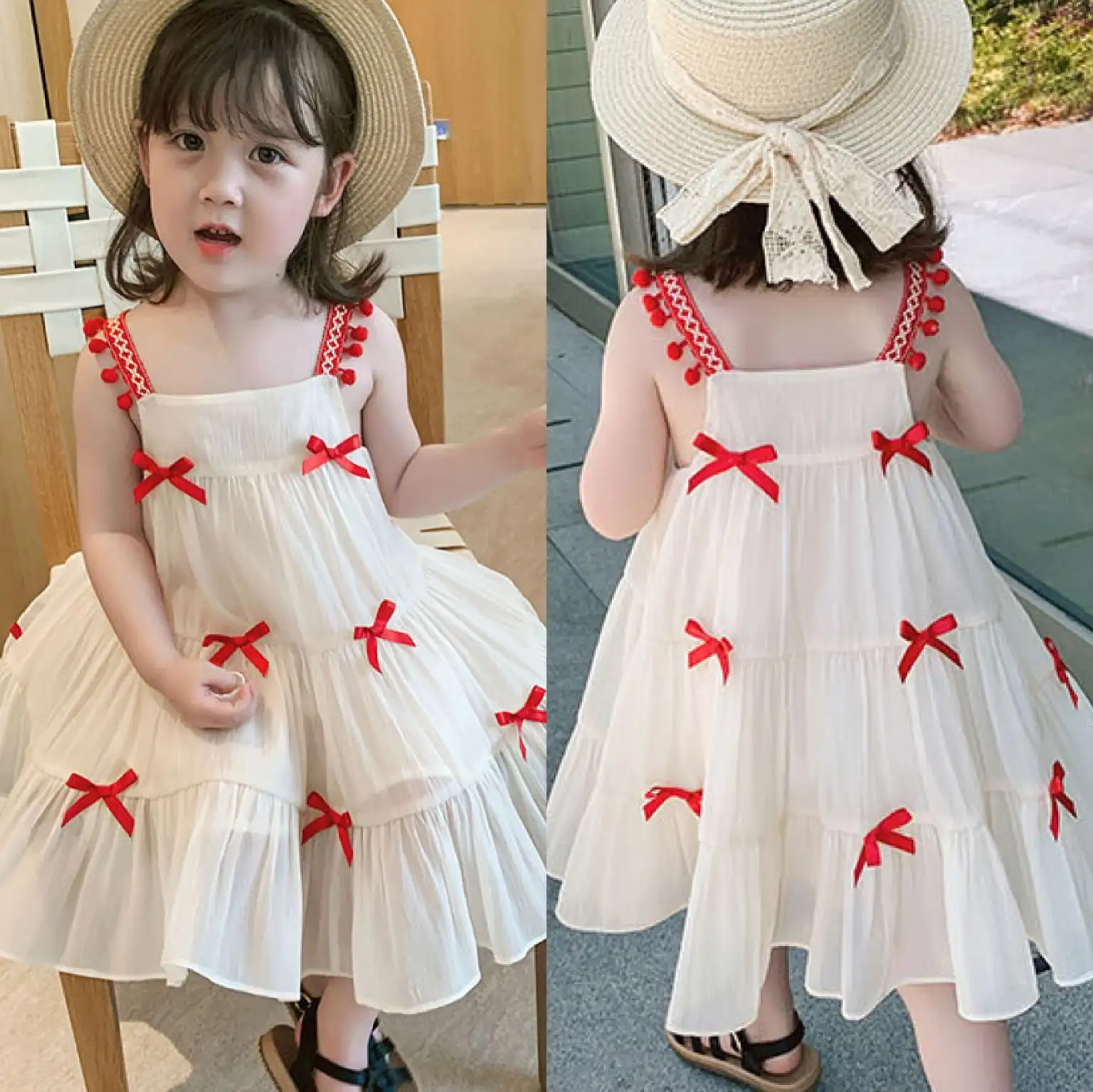 Neue Ankunft Neueste Design Classy Stil Kinder Kleidung Sets Mädchen Polka Dot 2 Stück Kleid Set Für Kinder Mädchen