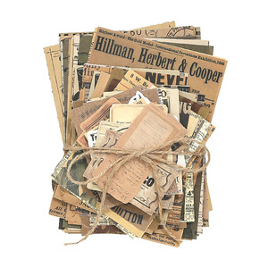 100 pz/conf. Carta retrò serie 'Ricordi di un tempo', blocco memo a fogli mobili grande capacità, carta di supporto per collage - Product Image 1