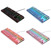 Keyboard Mekanik LEAVEN K550 87 Tombol Green Shaft Gaming Athletic Office Notebook Punk yang Hemat Biaya untuk Dropshipping