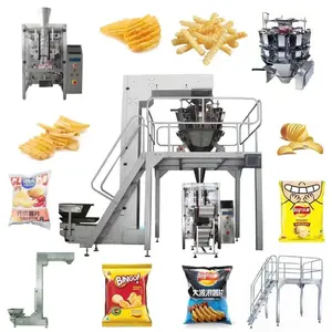 Tự động Loại cổ áo Snack khoai tây chiên bỏng ngô máy đóng gói vffs máy đóng gói Sản xuất tại Trung Quốc