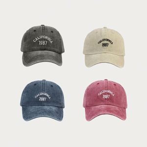Vintage Washed Embroidered Baseball <b>Hat</b> <b>for</b> Men Sporty Street Style <b>for</b> Spring Summer Customizable Shade Manufactured by Women - Product Image 3