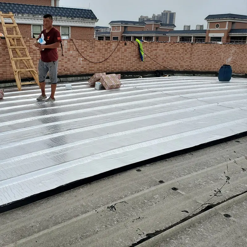 Bande de Membrane de toit imperméable en feuille d'aluminium autocollante pour toit en acier, vente en gros