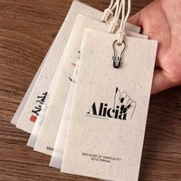 Étiquettes suspendues en lin avec logo noir personnalisé, sacs pour vêtements, étiquettes d'emballage pour chaussures, étiquettes suspendues pour vêtements
