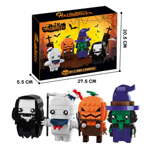 2025 Halloween briques têtes blocs de construction ensembles Halloween décoration construction brique fantôme mort Compatible Halloween jouet - Product Image 1