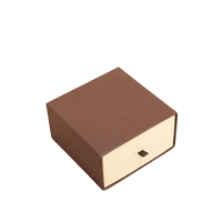 Couvercle de tiroir de boîte cadeau Kraft de couleur unie, carré créatif, couverture rigide pour les cadeaux de vacances, emballage de ceinture de parfum en carton ondulé