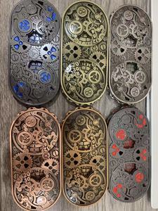 Plateau de jeu de dés double roulette en métal polyédrique 7-en-1 en forme d'engrenage pour RPG, Cosplay et <span class=keywords><strong>DND</strong></span> (Dungeons and Dragons) avec logo personnalisé - Product Image 3