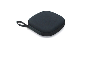 Étui de transport pour écouteurs en EVA imperméable avec doublure en velours PU, coque rigide, mini pochette de rangement antichoc portable avec fermeture éclair, noir - Product Image 3