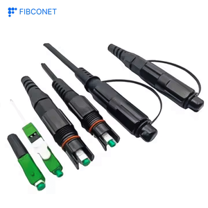 อุปกรณ์ไฟเบอร์ออปติก IP68 SC/APC สำหรับใช้งานกลางแจ้ง ตัวเชื่อมต่อแบบกันน้ำสำหรับประกอบภาคสนาม สีดำ - Product Image 3