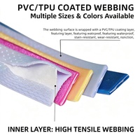 Sangle en tissu élastique imprimé à prix d'usine pour sac à bagages, ceinture, bande de fixation en PVC écologique résistante aux taches