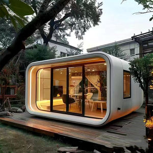 Nouvelles maisons mobiles en verre bureaux mobiles prêts à l'emploi bâtiments de restaurant modulaires cabines Apple pod vivant à vendre - Product Image 6