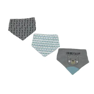 Di alta Qualità 60% Cotone 40% Poliestere Ricamato Bambino Bandana Bib Con Massaggiagengive