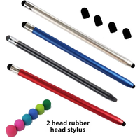 Stylo publicitaire multifonction 2-en-1 de luxe MEEPSS personnalisé, à toucher doux, en aluminium, avec stylet