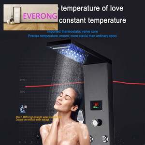Pannello doccia Led per bagno pannello doccia con cascata e doccia massaggio termostatico - Product Image 3