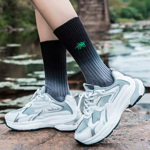 High Quality Fashion Colorful Unisex Cotton Tie Dye Embroidered Logo Men Custom Crew <b>Socks</b> - Product Image 6