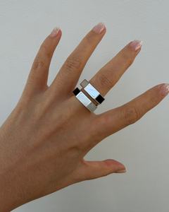 Anillo de Composición Ring01 Blanco, Oro de 14K, Joyería con Diamantes, Venta al por Mayor, Fabricante de Joyería Fina, Anillo Moderno Personalizado, Proveedor OEM ODM - Product Image 3