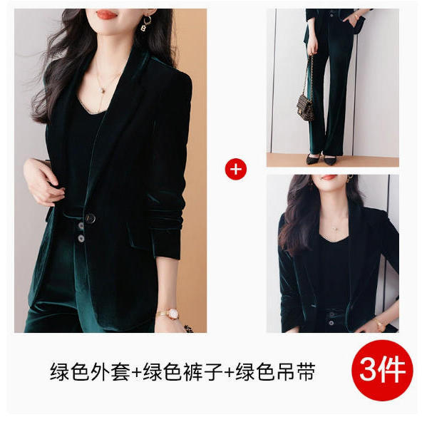 Green suit suspenders