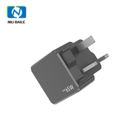 NIUBAILE Chargeur rapide universel double USB-C PD 3.0 65W respectueux de l'environnement pour téléphone portable et montre connectée avec emballage ABS