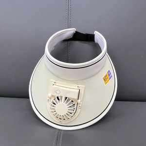 Vente en gros Été Nouveau Grand Ombre Vide Chapeaux Haut Voyage Parasol Réglable Extérieur Protection UV Pare-soleil Casquettes Femme Avec Ventilateur - Product Image 3