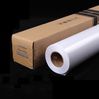 Vinyle auto-adhésif en PVC blanc brillant pour piste de danse blanche 1.52x50m