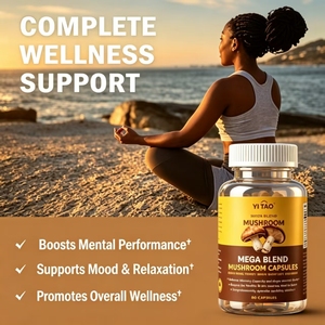 Cápsulas Orgánicas de Melena de León con Extractos de Reishi, Cola de Pavo, Cordyceps y Chaga, Mejoran la Resistencia, la Vitalidad y Combaten la Fatiga - Product Image 5