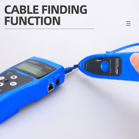 NF-388 Probador de Cables de Red y Teléfono Multiusos con 8 Conectores de Prueba Remota, Rastreador de Cables 5E 6E, Medidor de Longitud de Cable