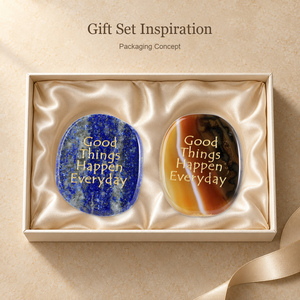 Pietre Palmari Incise con <span class=keywords><strong>Scritta</strong></span> in Oro 'Le Cose Buone Accadono Ogni Giorno' per Regali di Pensiero Positivo e Decorazioni da Scrivania - Product Image 4