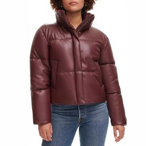 Wholesale Custom logo <b>Ladies</b> Bubble <b>Coat</b> High Quality Leather <b>Waterproof</b> Warm All Colors Windproof Plus Size Women's <b>Coat</b> - Product Image 2