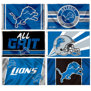Лидер продаж, рекламный продукт, флаги Detroit Lions, 3x5 футов, 100% полиэстер, суперчаша, пользовательские флаги Detroit Lions - Product Image 4