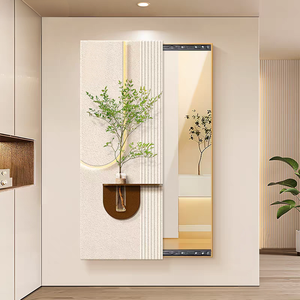 Lampada da Parete Moderna 3D in Arenaria, Decorazione per Casa, Ingresso, Corridoio, Specchio Nascosto con <span class=keywords><strong>Pittura</strong></span> Astratta <span class=keywords><strong>Geometrica</strong></span> - Product Image 1