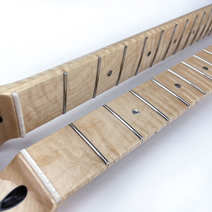 Manche de guitare TL en érable flammé de 12 pouces de rayon avec touche en érable flammé et sillet en os de 42 mm - Product Image 6