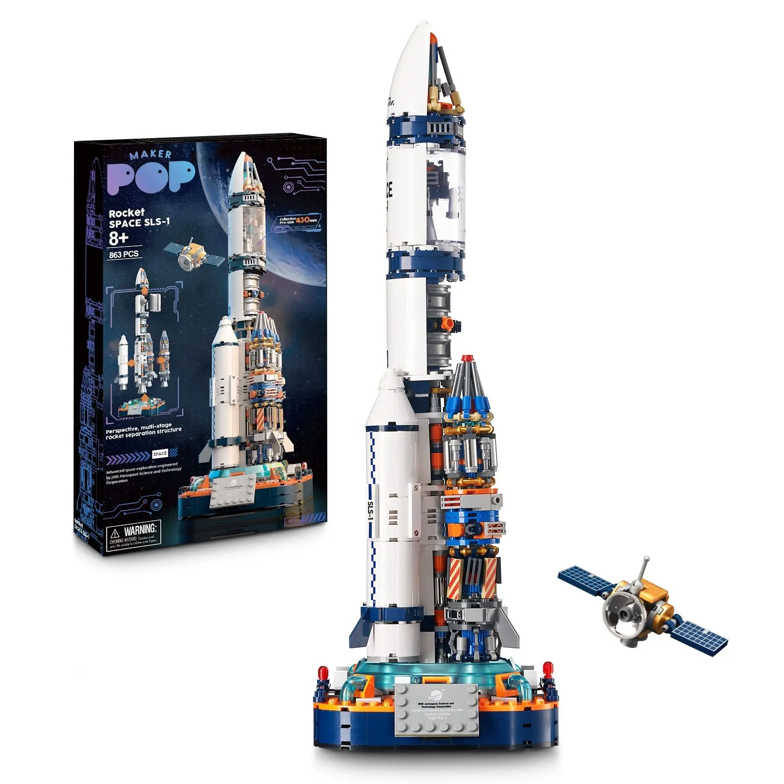 THL JK8501 Aus gezeichnete Raumschiff Exploration Raketen bau Spielzeug, Sammler Display Modell Set, Ideen Geschenk für Erwachsene