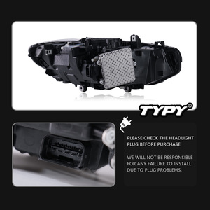 Feux avant TYPY pour BMW Série 4 2013-2020, modèles F32, avec lentilles LED, feux de jour et clignotants séquentiels. - Product Image 5