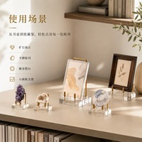 Support en acrylique transparent pour présentation de cristaux et minéraux, présentoir haut de gamme pour bijoux et accessoires