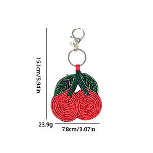 ชุดพวงกุญแจลูกปัดผลไม้ใหม่ สตรอว์เบอร์รี เลมอน เชอร์รี สับปะรด งานปักลูกปัด ติดกระเป๋า น่ารัก ซีรีส์ผลไม้ <span class=keywords><strong>พวง</strong></span>กุญแจ อุปกรณ์เสริม - Product Image 2