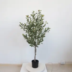 Großhandel Fabrik preis Künstliche Bonsai Baum Garten Home Decor Seide Olivenbaum Künstliche Pflanze
