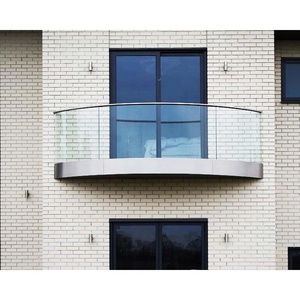 Pagar Aluminium Kaca Tanpa Bingkai Tersembunyi <span class=keywords><strong>U</strong></span> <span class=keywords><strong>Channel</strong></span> Pegangan Baja Tahan Karat Dalam Ruangan dan Kolam Renang Pagar - Product Image 3