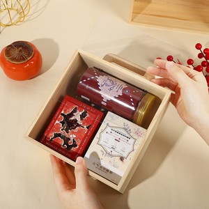 Wooden <b>Gift</b> <b>Box</b> With Acrylic Lid Rectangle Handmade For Holidays Birthdays Weddings Solid Wood Candy Storage Packaging - Product Image 1