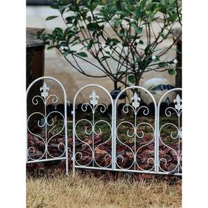 Panneau de clôture de jardin en fer blanc 57 cm x 50 cm, clôture décorative extérieure pour parterres de fleurs et décoration de treillis - Product Image 1