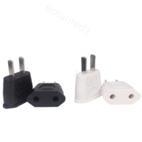 Nouveaux produits Convertisseur de courant alternatif portable chaud rond 2 broches à plat 2 broches 250V 6A Chine UE vers USA adaptateur de prise 9622