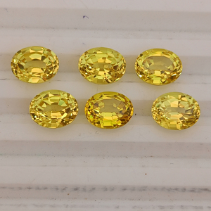 Zafiro Amarillo Cultivado en Laboratorio, Corte Ovalado, Gema Suelta, Brillo Brillante, Alta Claridad, Piedra Premium para Joyería, Hecho a Mano - Product Image 3