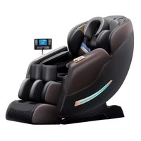 Fauteuil de massage de luxe 4D SL Rail Zero Gravity avec compression par airbags pour tout le corps, écran tactile et fonction Bluetooth