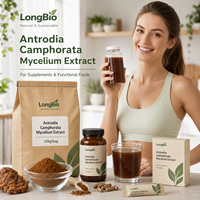 LongBio Extrait de Mycélium d'Antrodia Cinnamomea en Poudre Polysaccharides 9% Triterpènes 4% Taiwanofungus Camphoratus Fournisseur en Gros