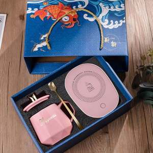 Mini tasse en papier délicate multicolore avec serviette ours brun, cuillère mignonne et boîte cadeau personnalisée - Cadeau de bureau - Product Image 2