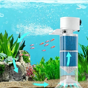 Filtro de Aquário Multifuncional 6 em 1 Moderno de Plástico com Sifão Submersível, Esponja Interna, Bio Bolas e Bomba de Oxigenação - Product Image 3
