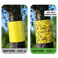 UV-bestendige transparante waterdichte insectenlijmtape met felle kleur, 1m rol, voor motten, langdurig betrouwd door boeren