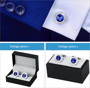 Gemelos rectangulares de circón para hombre, elegantes, en cajas, novedad, venta al por mayor - Product Image 6