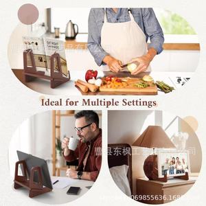 Bamboo Tablet <b>Pc</b> <b>Stand</b> 6.5 Inch Adjustable Desktop Holder For Home Office Use - Product Image 4