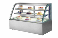 Vitrine Réfrigérée de Luxe à Porte Coulissante Avant avec Système de Refroidissement Entièrement en Cuivre pour Café et Pâtisserie
