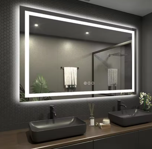 Hiện đại chống sương mù LED Gương phòng tắm với ánh sáng thông minh Màn hình cảm ứng treo tường nhà vệ sinh Light-Up gương tắm gương - Product Image 3