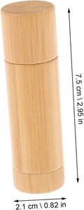 15g 30g 50g 75g Natural Bamboo Wood Deodorant Twist <b>Roll</b> up Tube with Inner Plastic Deodorant Stick Container - Product Image 5